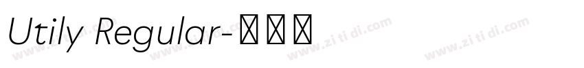 Utily Regular字体转换